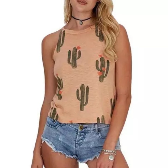 Adorable Cactus Tank Lightweight Strappy - Picture 7 of 7